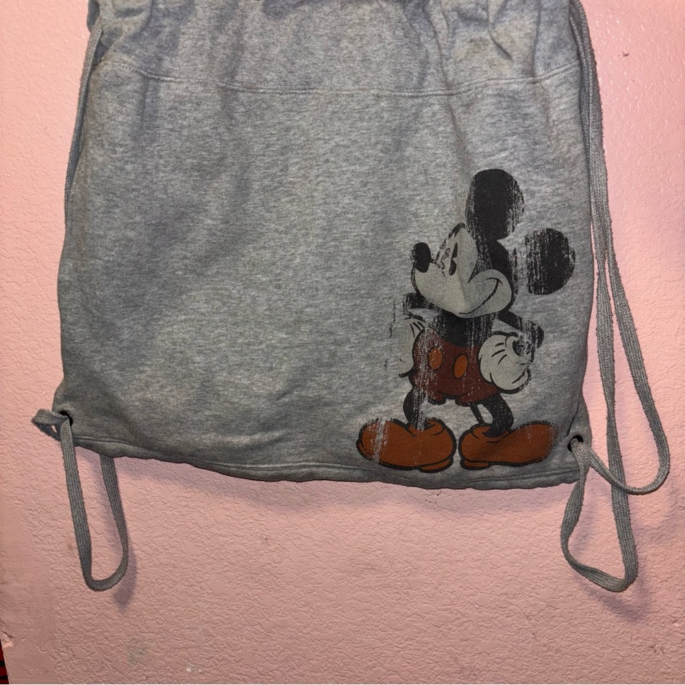 Disney Parks Disneyland Resort Mickey Mouse Drawstring Bag Backpack CottonBlend